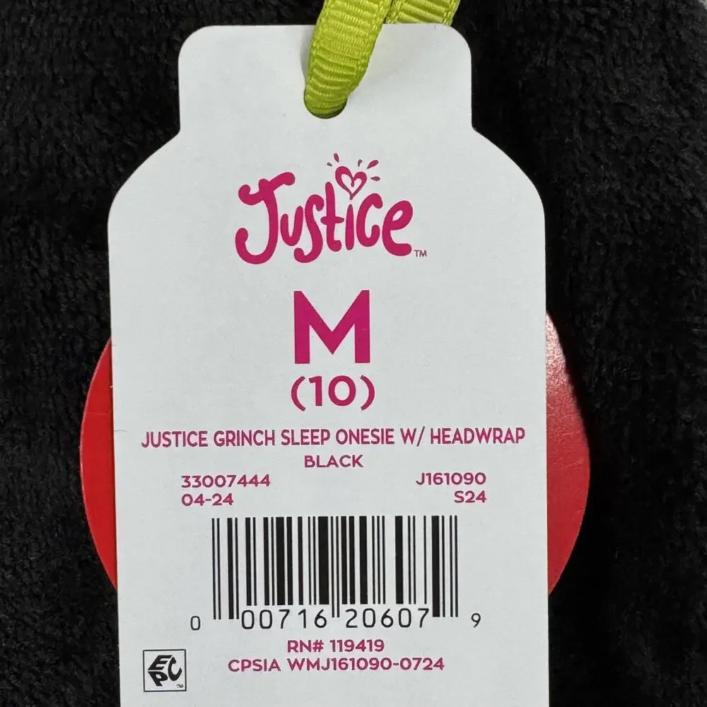 The Grinch x Justice Kids' Pajamas - Medium (Size 10)‎ New NWT